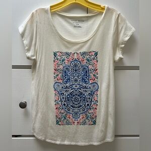 Lucky Brand cream tee shirt in size Small